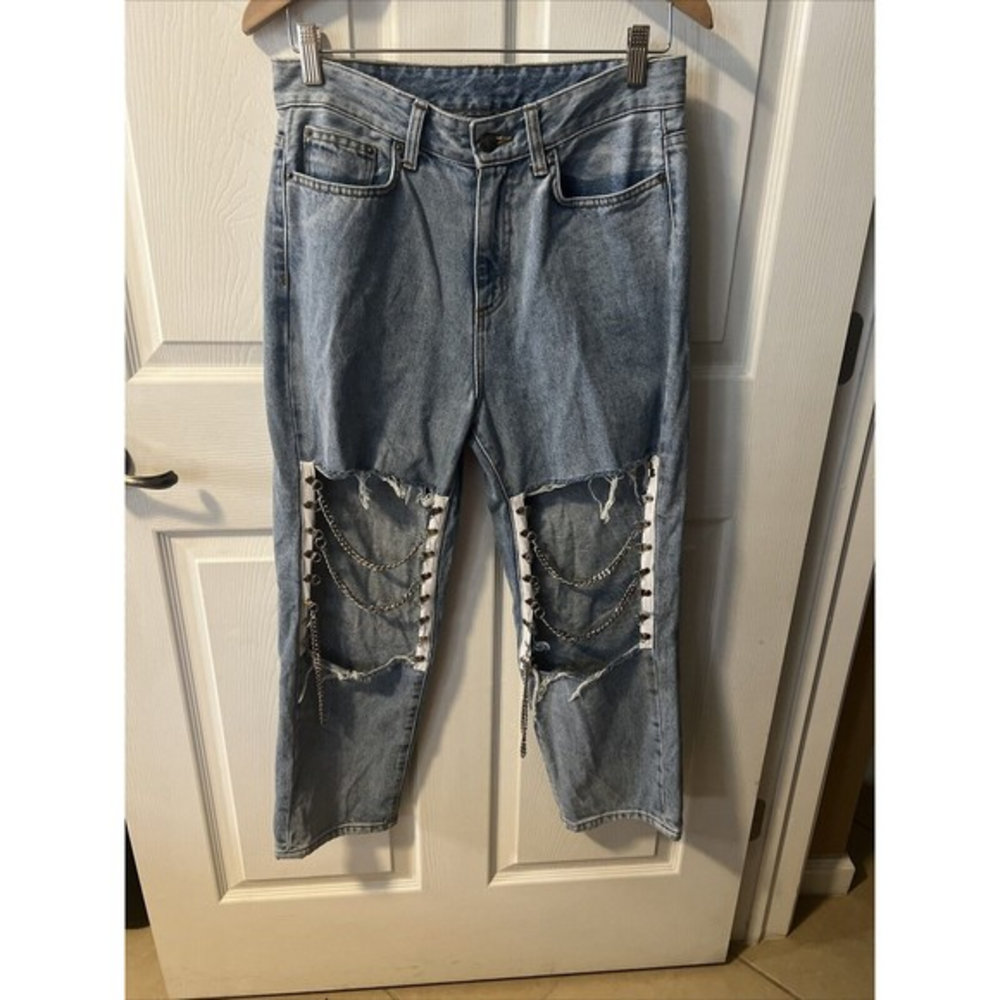 Carmar LF HERMIA KNEE CHAIN JEAN in‎ Light Blue Size 27